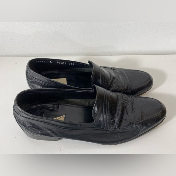 Moreschi Made in Italy Black Leather Loafer Mens Dress Shoes Size 7.5 - Picture 2 of 10
